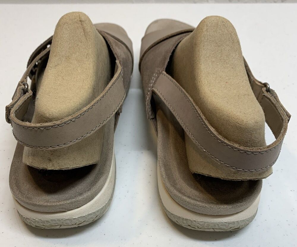 Earth Origins Suzie Sandals Womens 9 Taupe Lightweight Woven Casual Flats - Picture 5 of 9